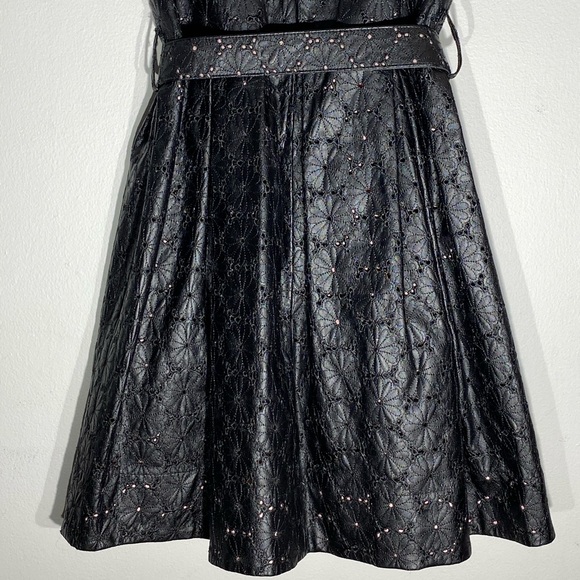 Black Leather Floral Dress**Age 12 - Picture 8 of 8